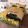 Uni Black Baldy Stay Humble And Kind Custom Name Bedding Set