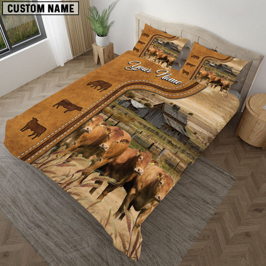 Uni Limousin On The Farm Personalized Name Bedding Set