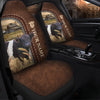 Uni Belted Galloway Personalized Name Leather Pattern Car Seat Covers Universal Fit (2Pcs)