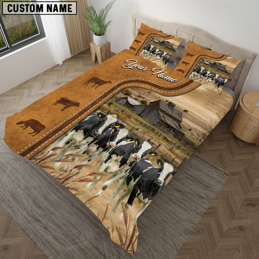 Uni Holstein On The Farm Personalized Name Bedding Set