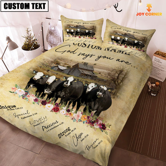Uni Black Baldy God Says You Are Custom Name Bedding Set