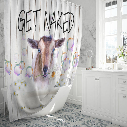 Uni Nigerian Dwarf Get Naked Daisy Shower Curtain