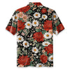 Crimson Daisy Hawaiian Shirt