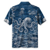 Blue Ocean Octopus Hawaiian Shirt