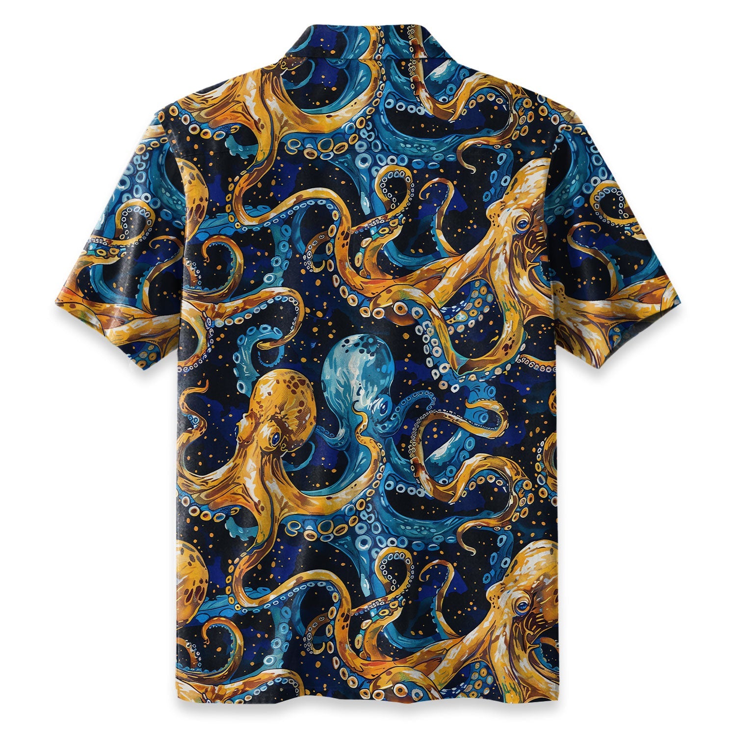 Blue Ocean Octopus Hawaiian Shirt