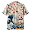 Cranes Dancing On The Waves Hawaiian Shirt