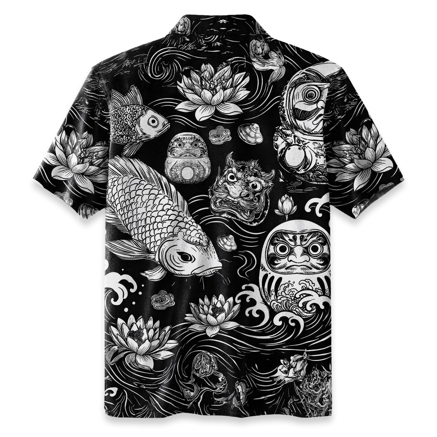 Daruma And Koi Hawaiian Shirt