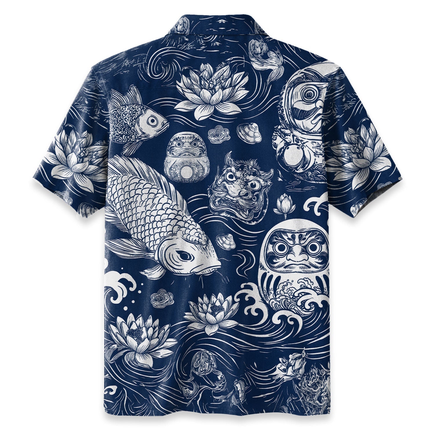 Daruma And Koi Hawaiian Shirt