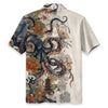 Octopus with Flowers and Clouds Hawaiian Shirt