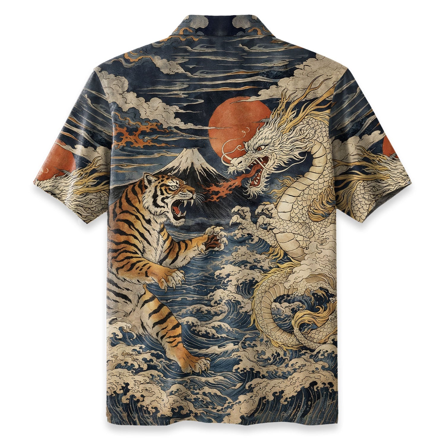 Fight Between Dragon And Tiger Hawaiian Shirt