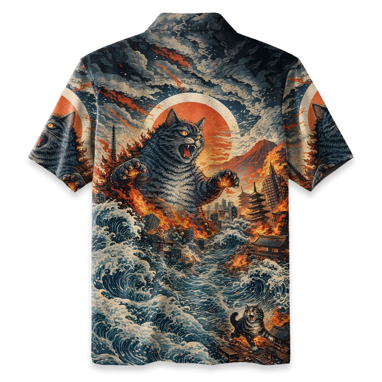 Monster and Wandering Cat Hawaiian Shirt