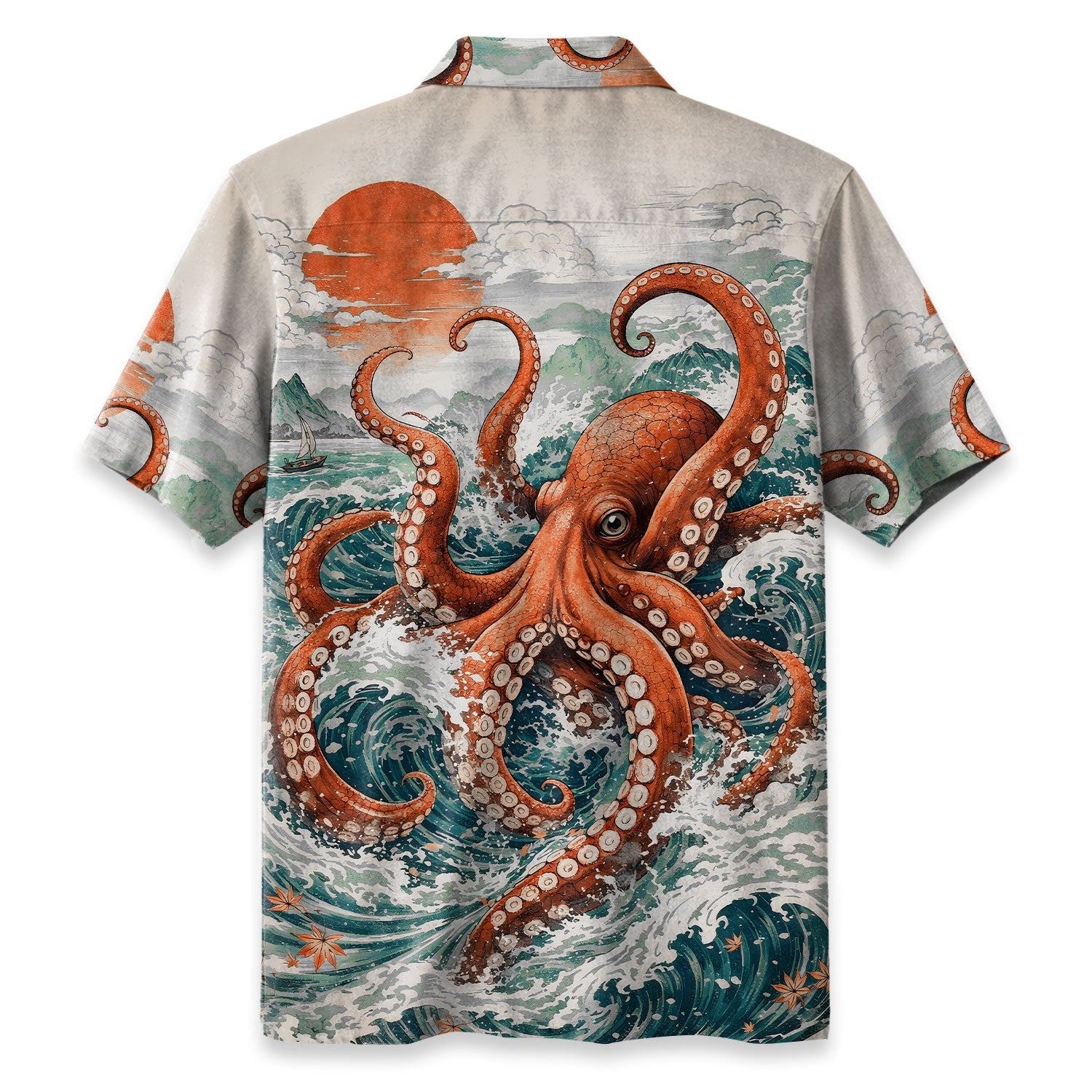 Great Wave Octopus Hawaiian Shirt