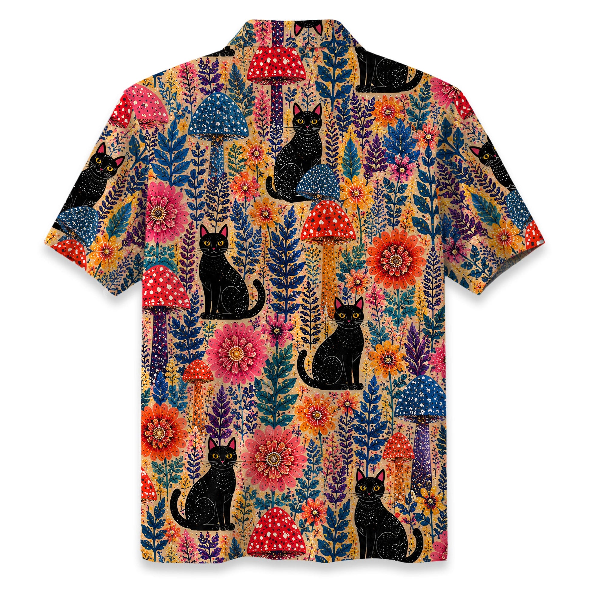 Yayoi Kusama Forest Cat Hawaiian Shirt