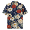Crimson Daisy Hawaiian Shirt