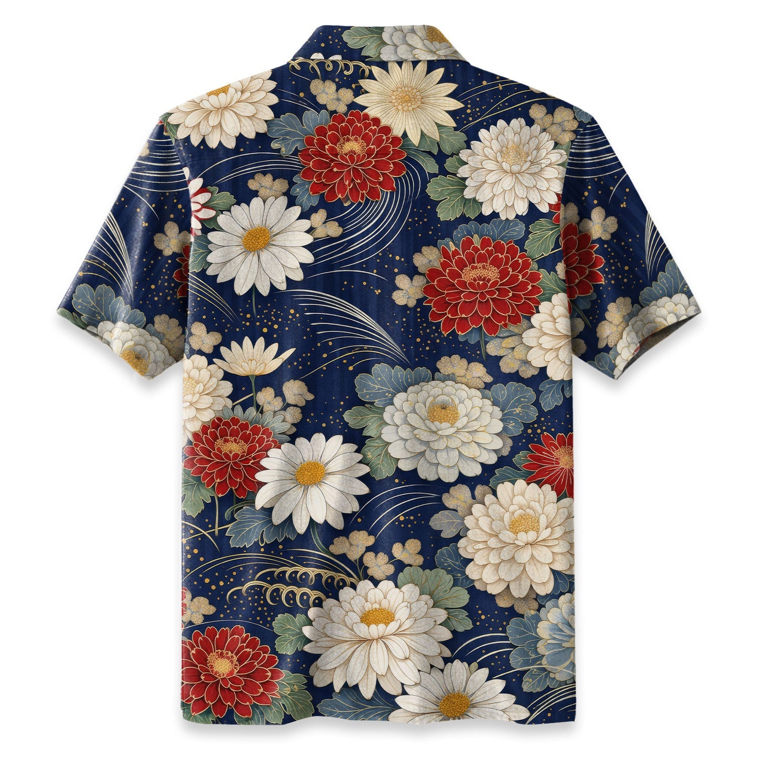 Crimson Daisy Hawaiian Shirt