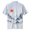 Misty Mountain Landscape Ink Hawaiian Shirt
