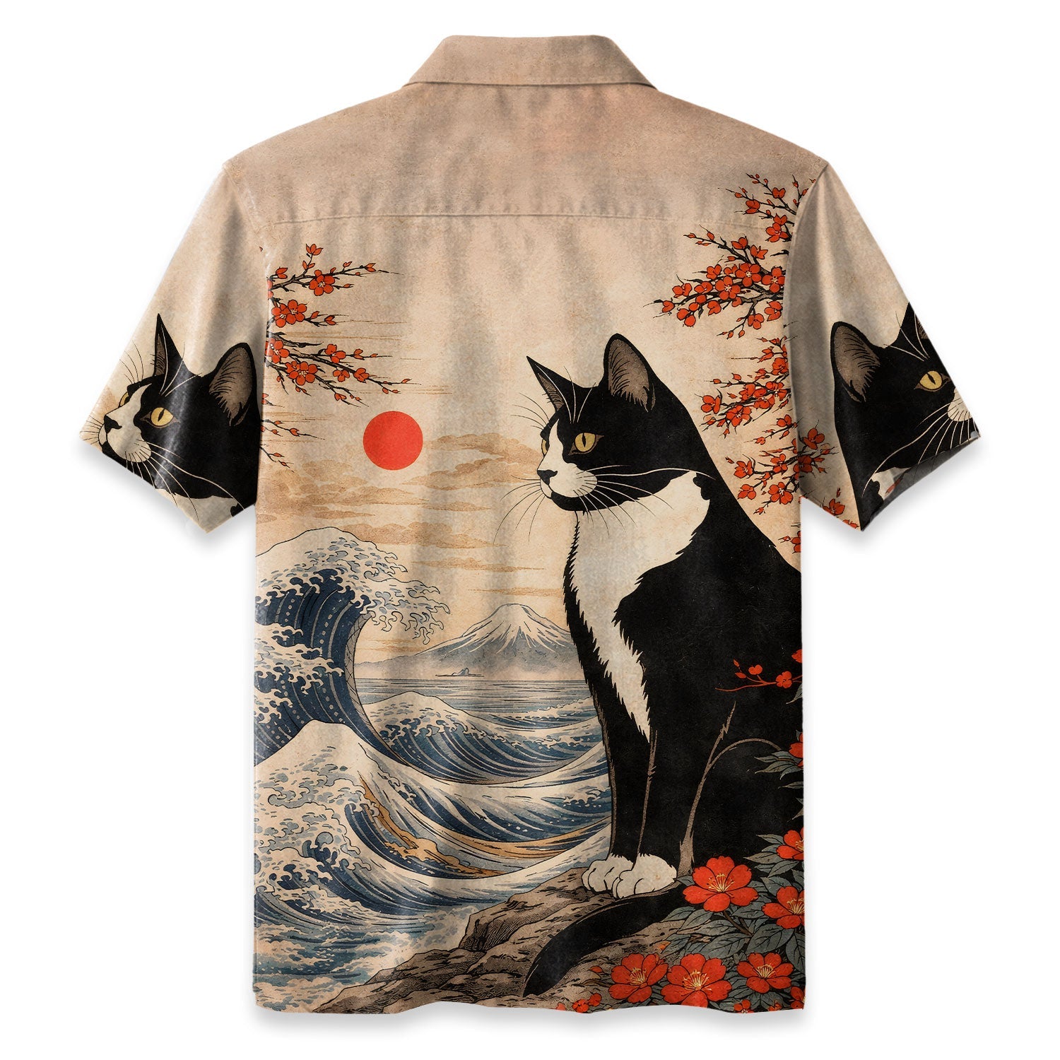 Sunset Cat Hawaiian Shirt