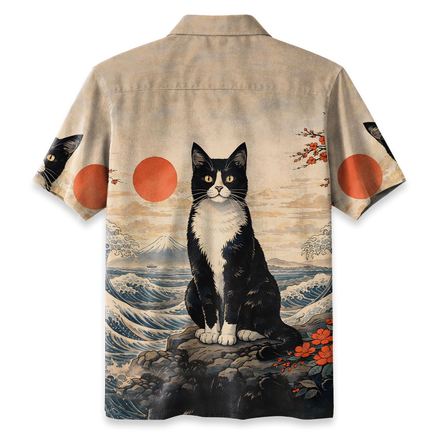 Sunset Cat Hawaiian Shirt