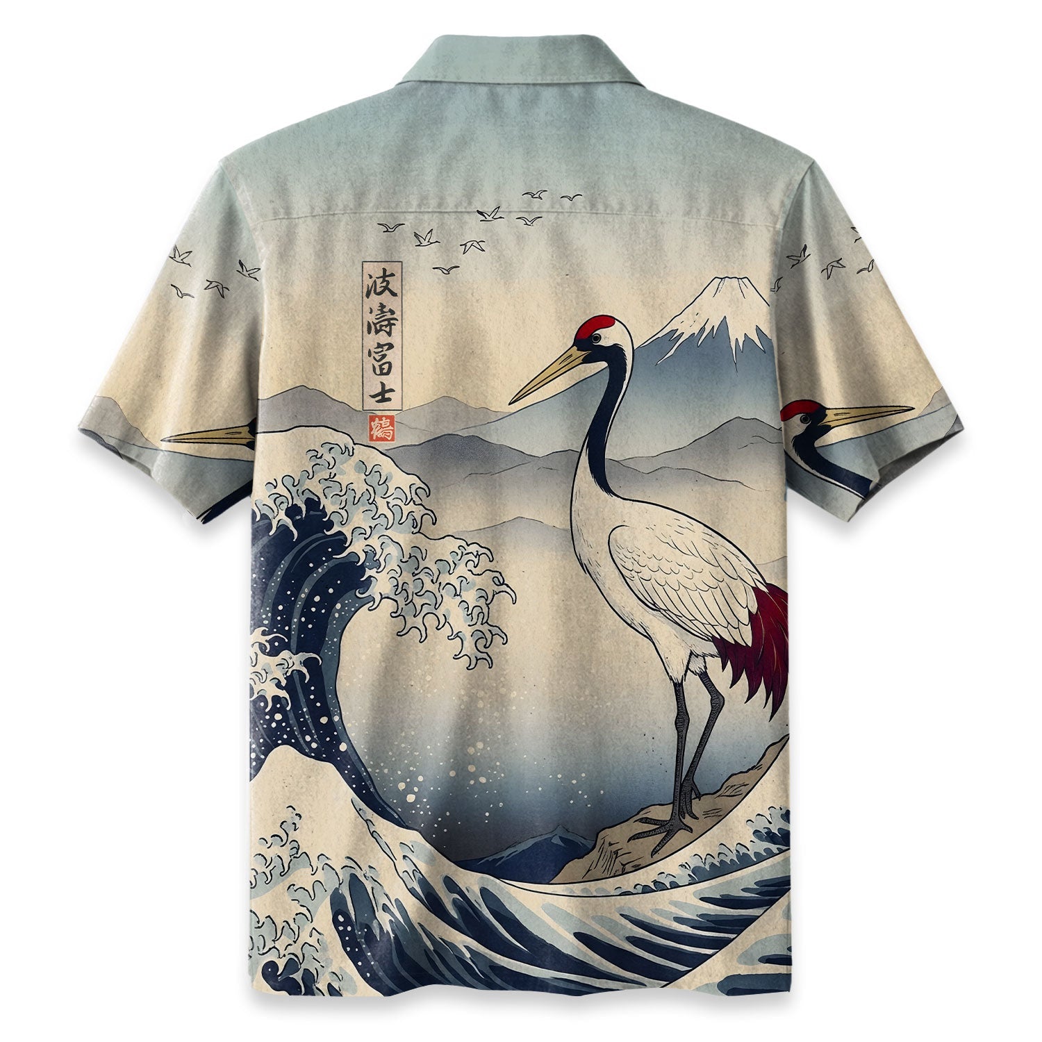 The Great Wave Off Crane Hawaiian Shirt