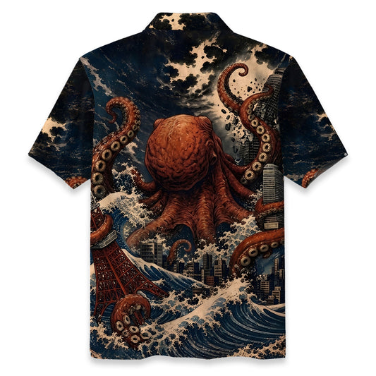 Tokyo Kaiju Octopus Hawaiian Shirt