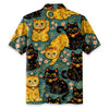 Yellow Cat And Black Cat Hawaiian Shirt