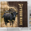 Uni Dexter Leather Pattern Custom Name Shower Curtain