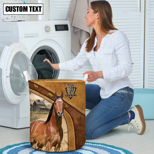Uni Horse Brown Custom Name Basket