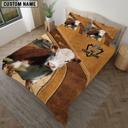 Uni Hereford Cattle Customized Bedding set