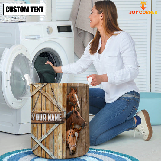 Uni Horse Barn Custom Name Laundry Basket