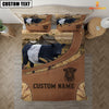 Uni Custom Name Belted Galloway On Farm Bedding Set