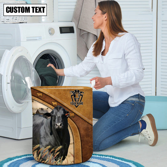 Uni Brangus Cattle Brown Custom Name Basket