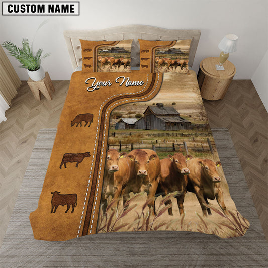 Uni Limousin On The Farm Personalized Name Bedding Set