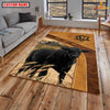 Uni Black Angus Farming Brown Personalized Name 3D Rug