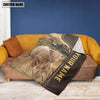 Uni Personalized Name Miniature Highland Leather Pattern Blanket