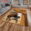 Uni Hereford Farming Brown Personalized Name 3D Rug