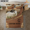 Uni Custom Name Sheep On Farm Bedding Set