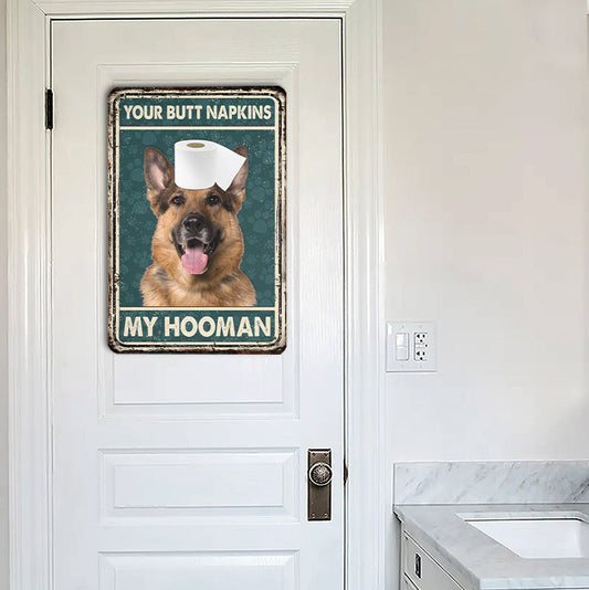 uni German Shepherd All Printed 3D Metal Sign