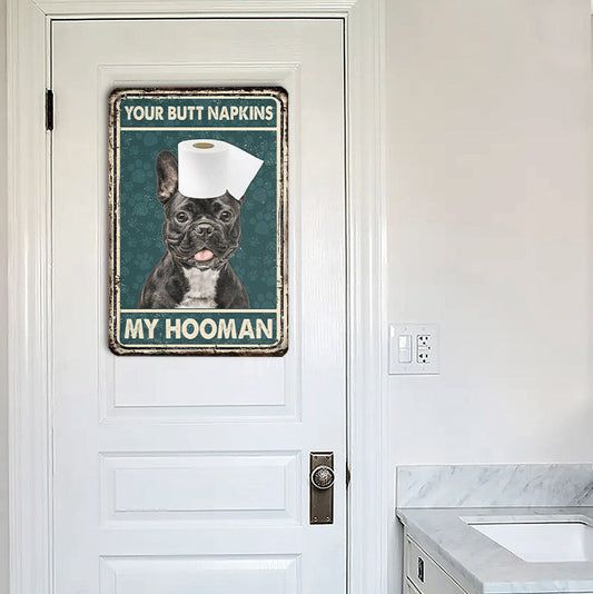 uni French Bulldog All Printed 3D Metal Sign
