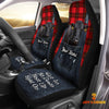 Uni Customized Name Dexter Jean Overalls Pattern Car Seat Covers (2Pcs)