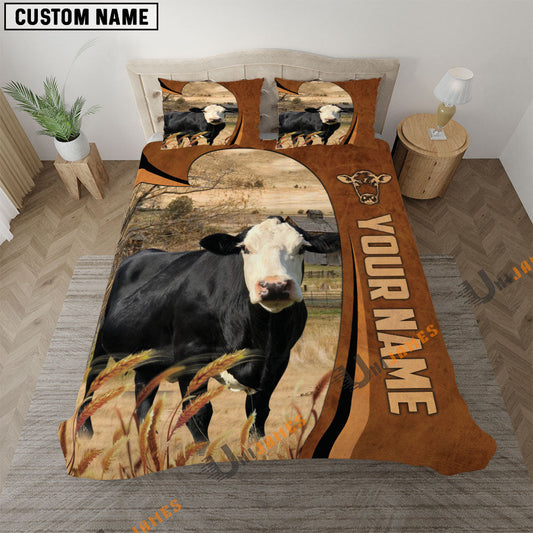 Uni Black Baldy Premium Brown Pattern 3D Bedding Set