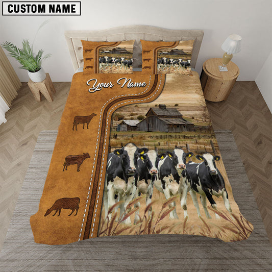 Uni Holstein On The Farm Personalized Name Bedding Set
