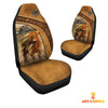 Uni Highland Cattle Pattern Customized Name 3D Car Seat Cover Set (2PCS)