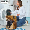 Uni Belted Galloway Cattle Brown Custom Name Basket