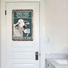 uni Brahman Remember To Wipe All Printed 3D Metal Sign