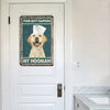uni Golden Labrador Retriever All Printed 3D Metal Sign