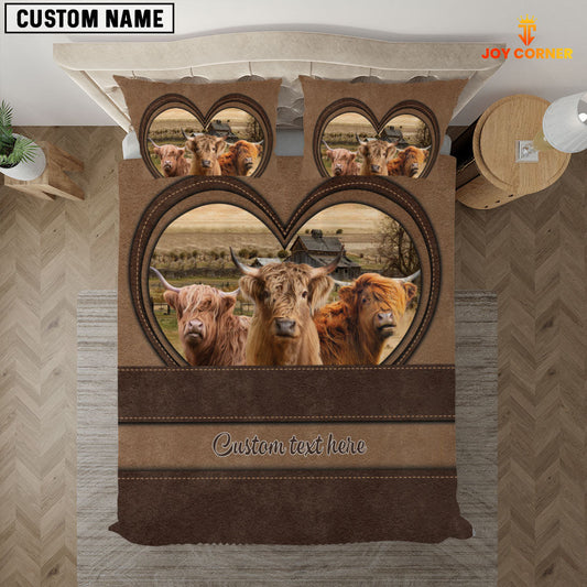 Uni Highland In Heart Custom Name Bedding Set