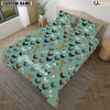 Uni Chicken Green Pattern Custom Name Bedding Set