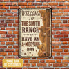 uni Personalized Name Highland Have An AMOO-SING Day All Printed 3D Metal Sign