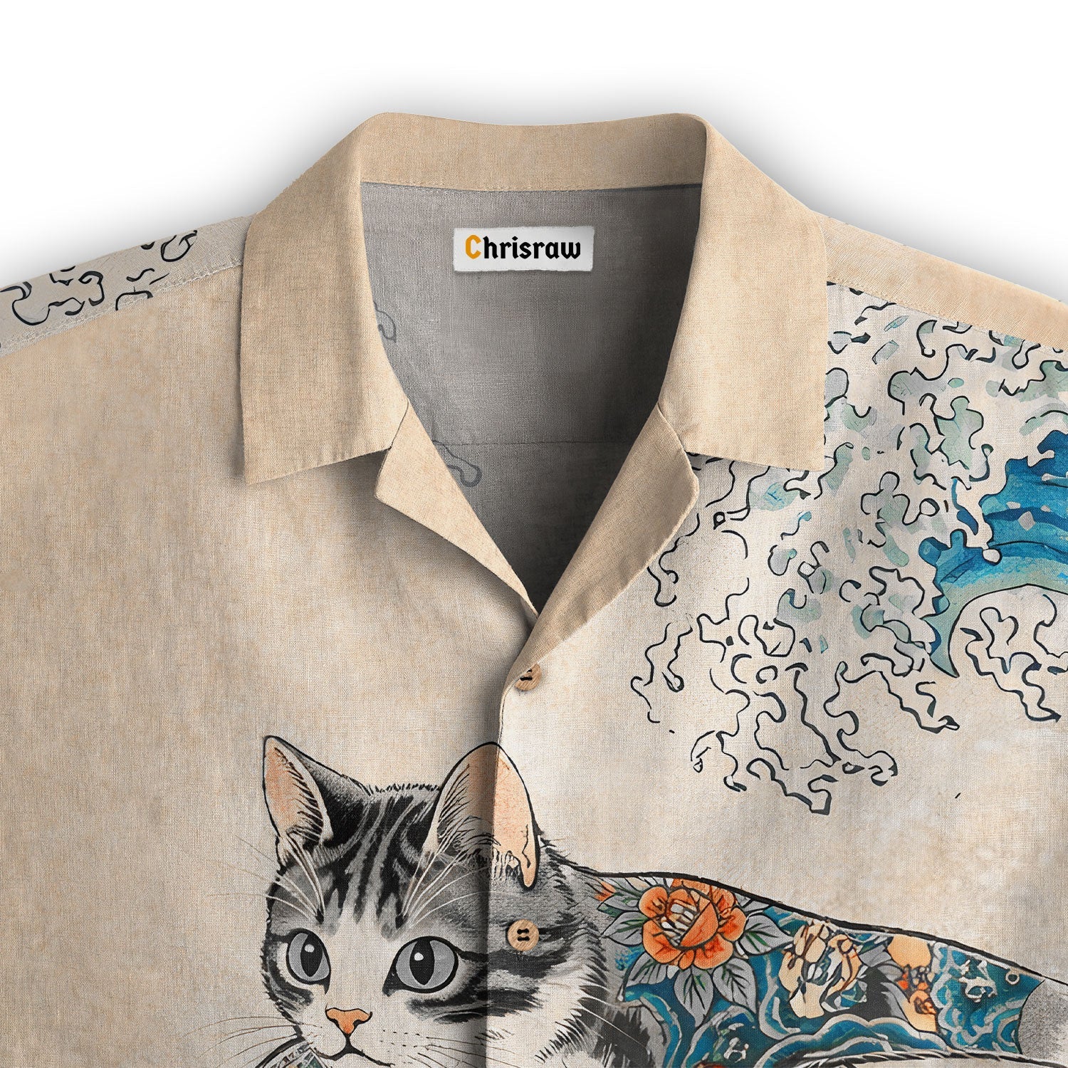 Cat Surfing Hawaiian Shirt
