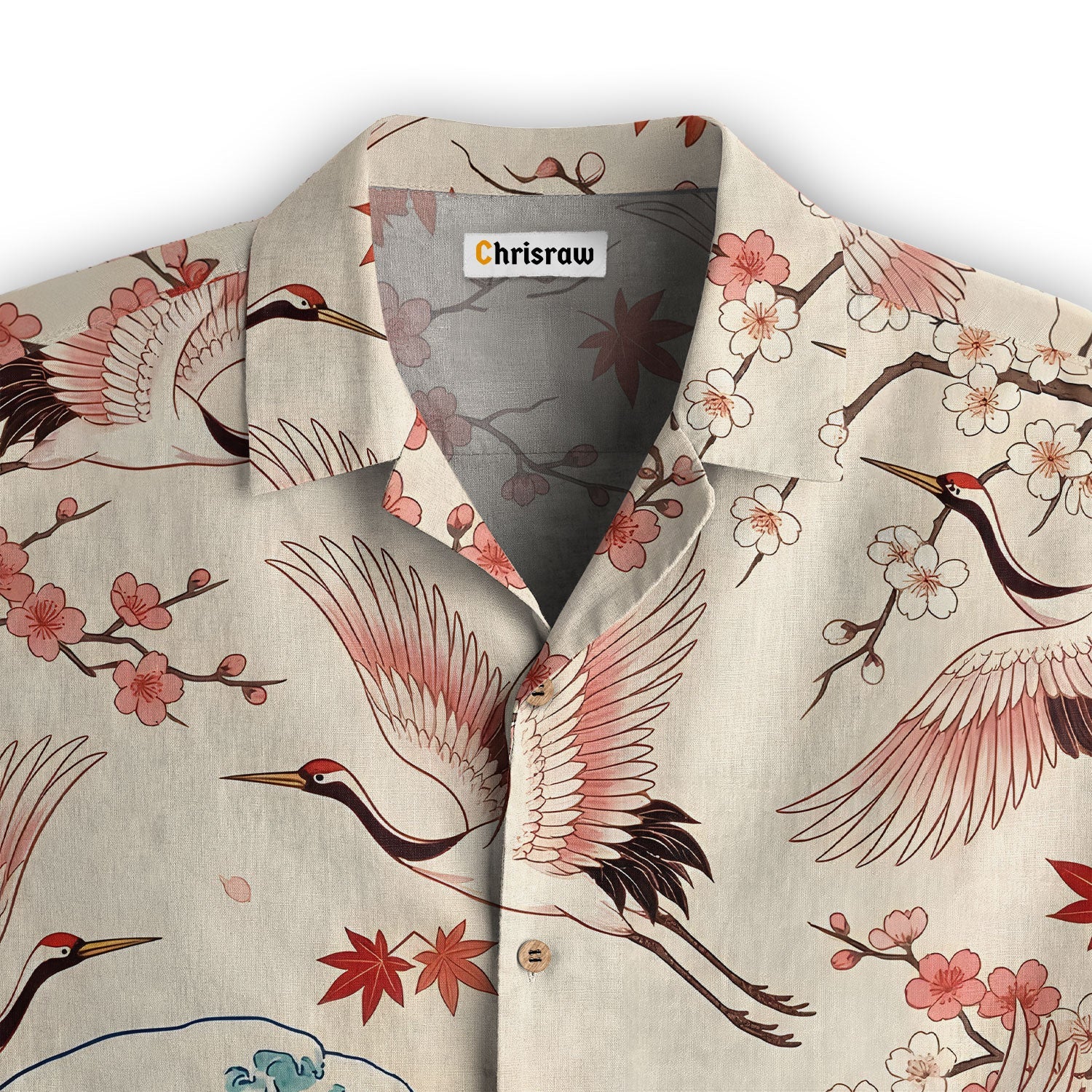 Cranes Dancing On The Waves Hawaiian Shirt
